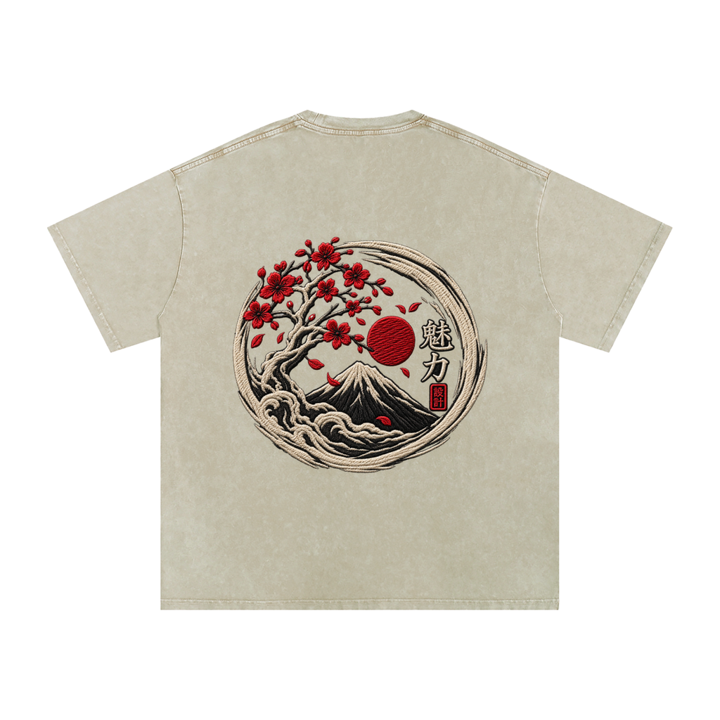 Snow Washed Oversized Cotton T-Shirt