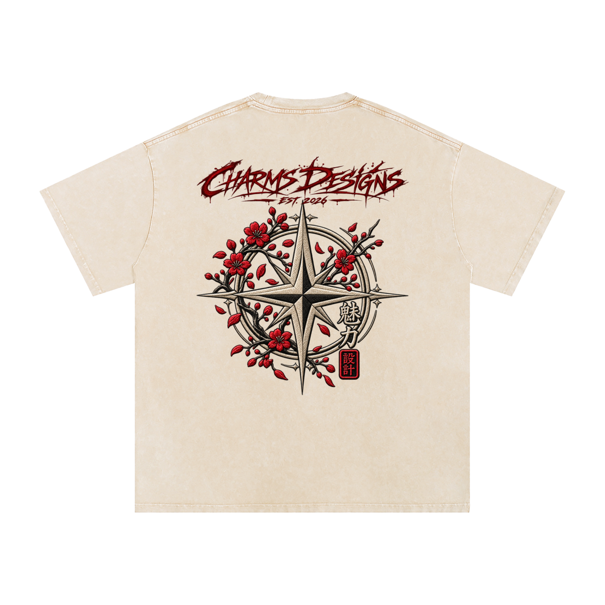 Sakura Oversized Cotton T-Shirt