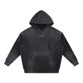 Vintage Washed Frayed Fleece Hoodie