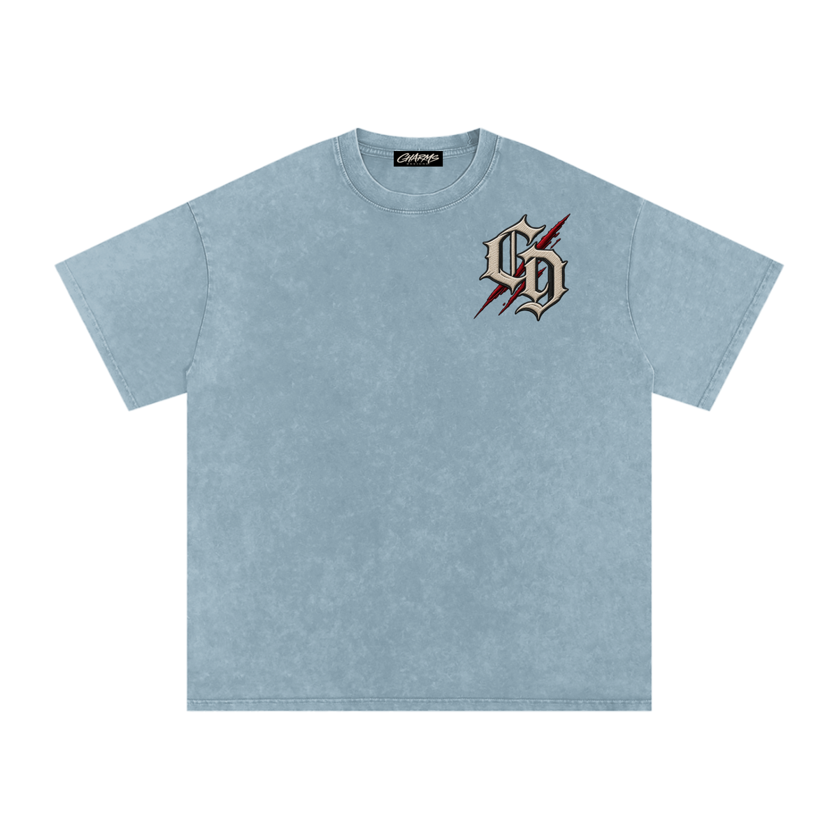 Snow Washed Oversized Cotton T-Shirt