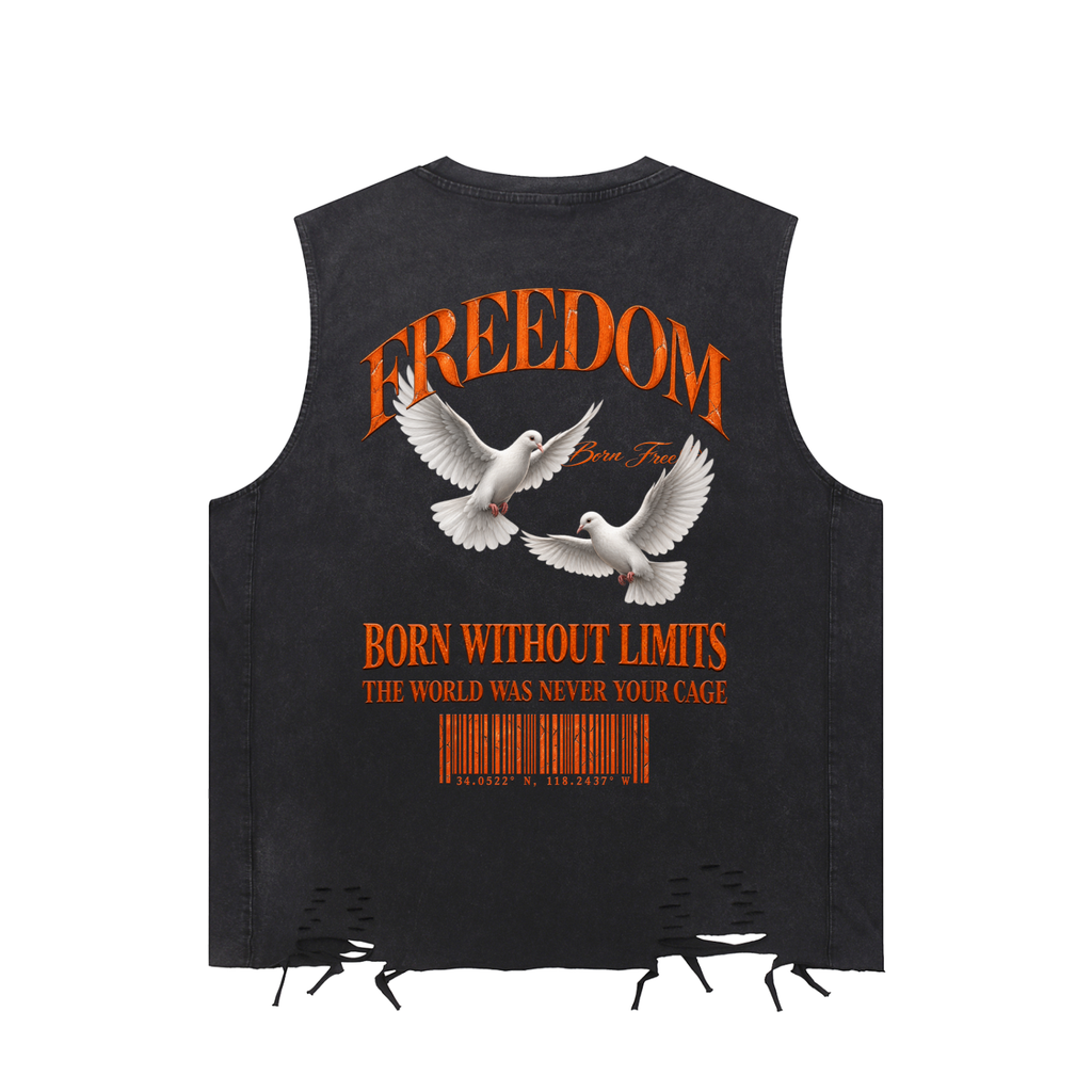 Freedom Snow Washed Raw-Hem Tank Top