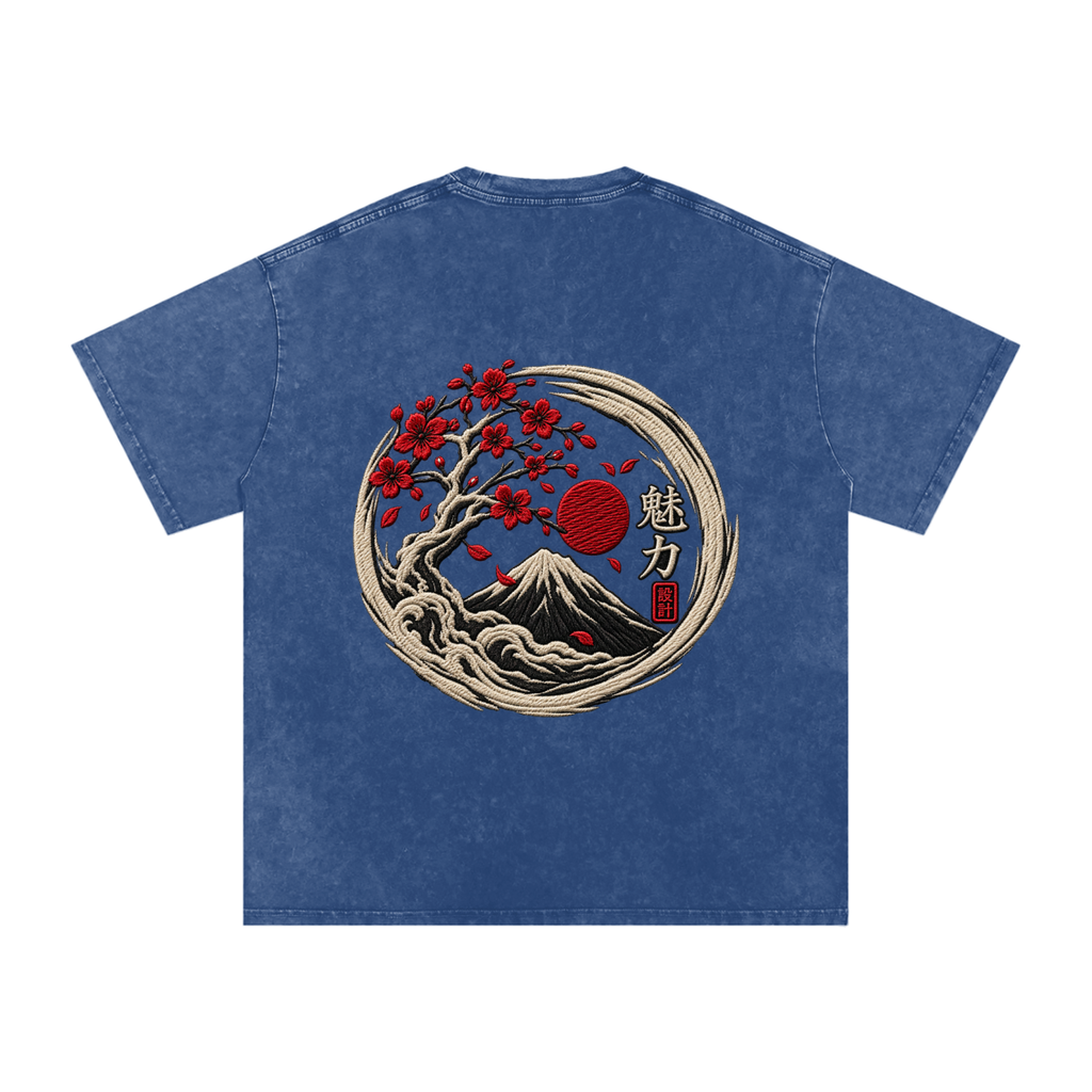 Snow Washed Oversized Cotton T-Shirt