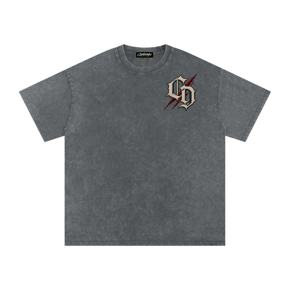 Snow Washed Oversized Cotton T-Shirt