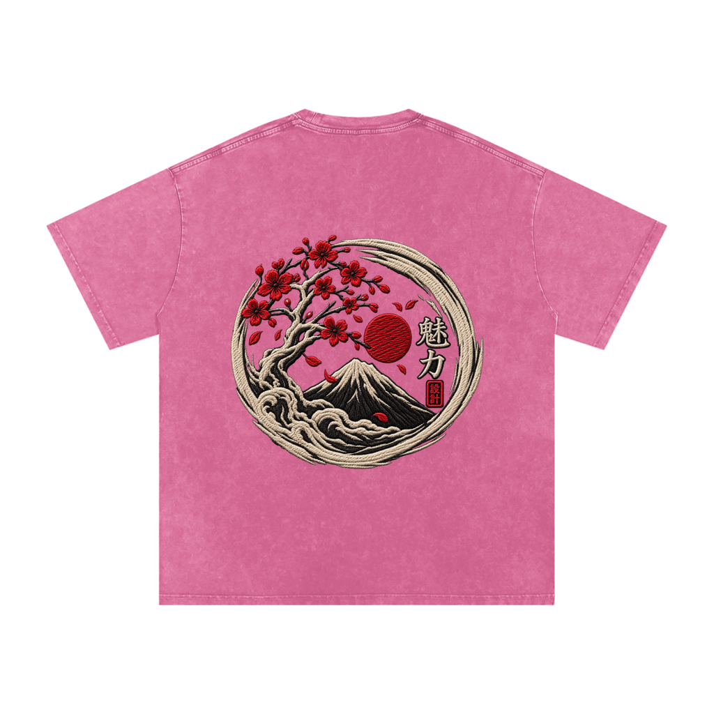 Snow Washed Oversized Cotton T-Shirt