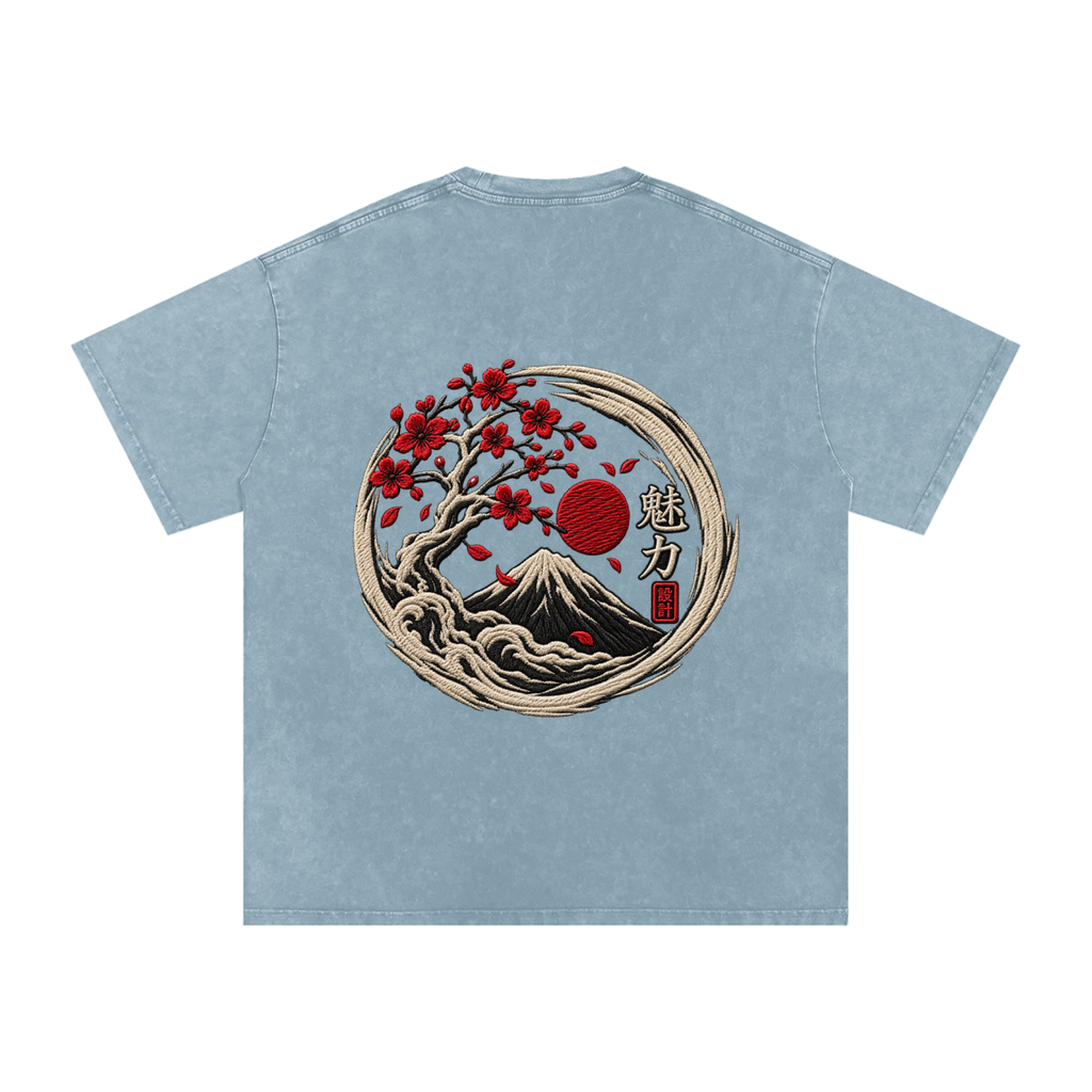 Snow Washed Oversized Cotton T-Shirt