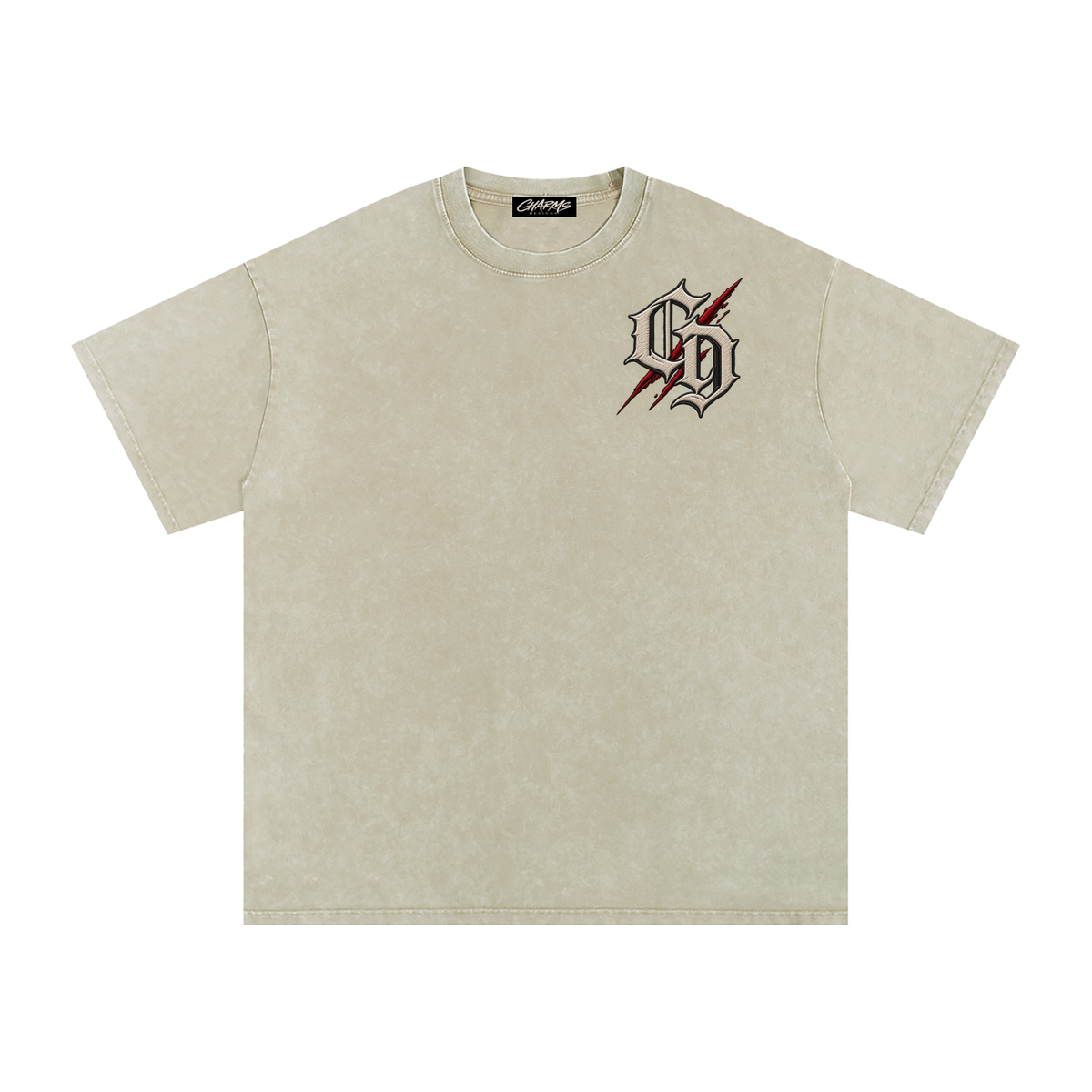 Snow Washed Oversized Cotton T-Shirt