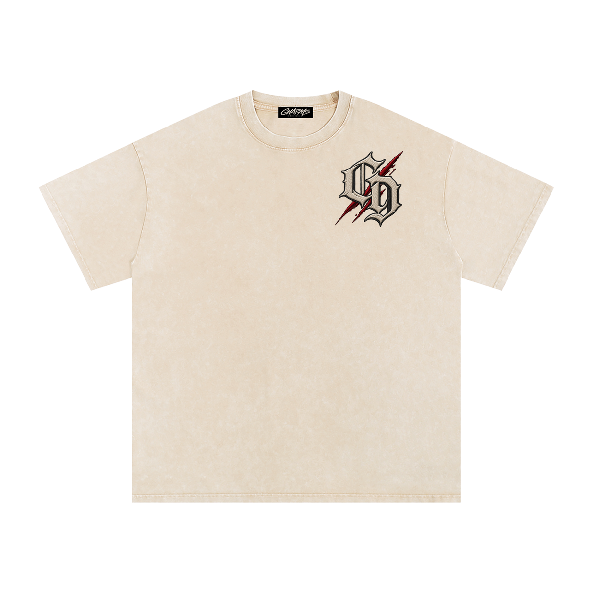 Snow Washed Oversized Cotton T-Shirt