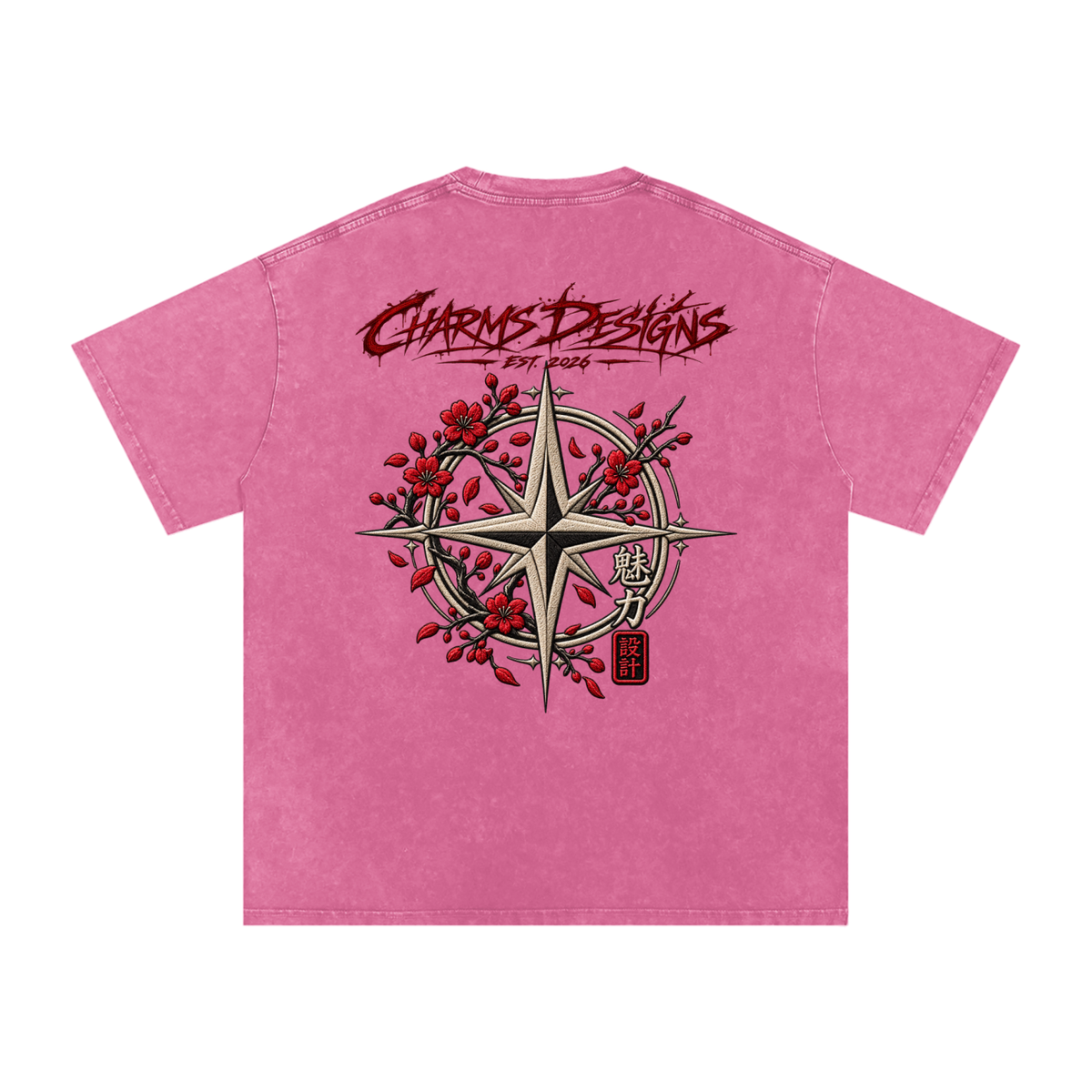 Sakura Oversized Cotton T-Shirt
