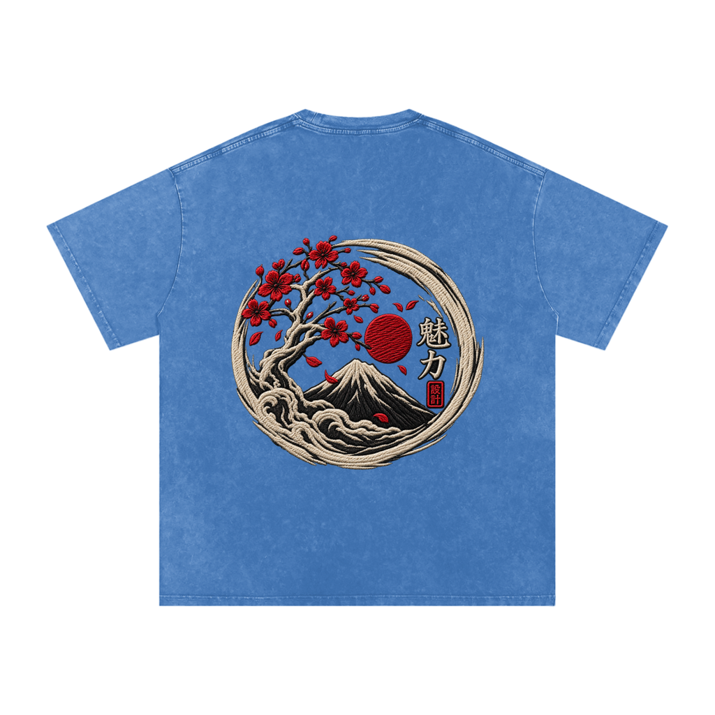 Snow Washed Oversized Cotton T-Shirt