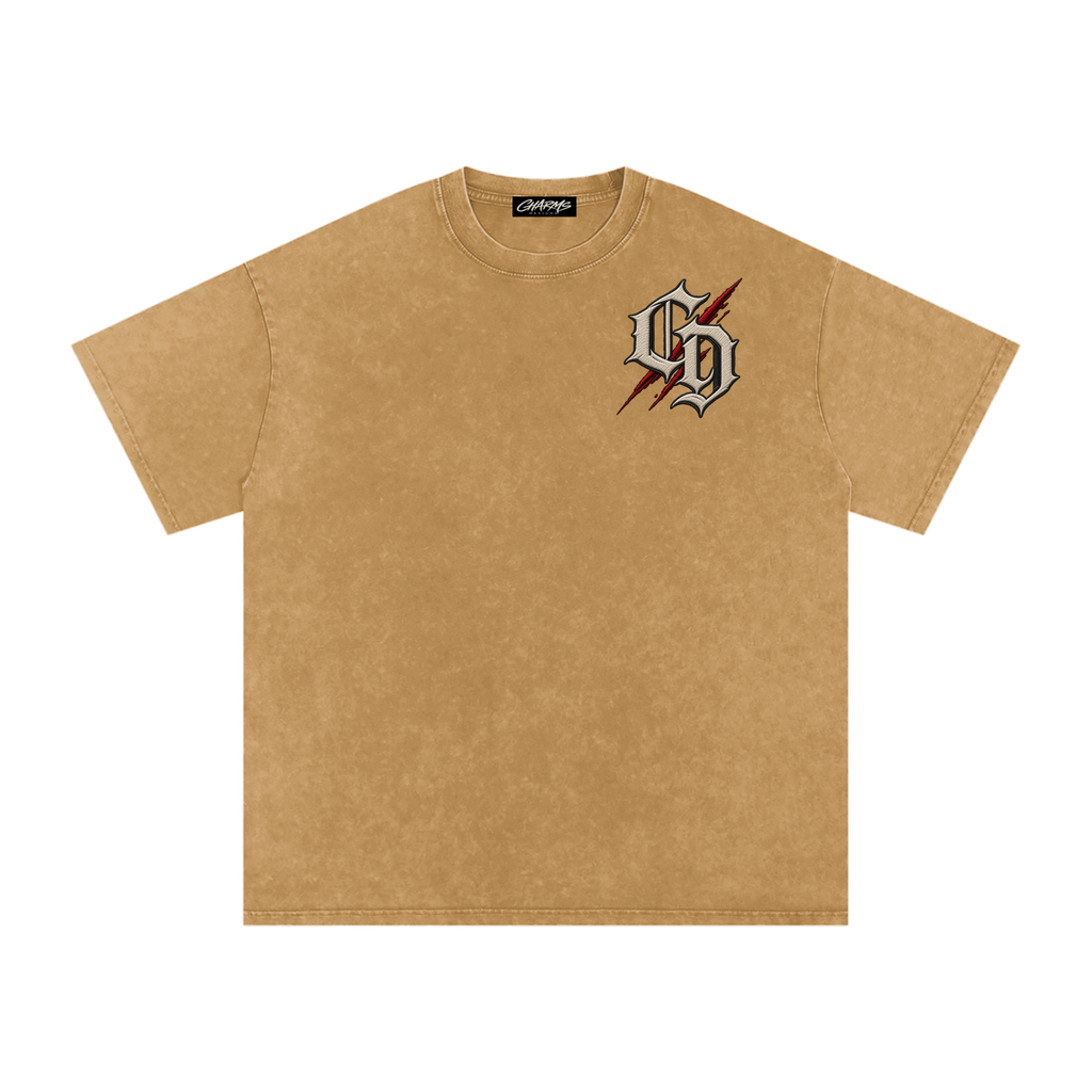 Snow Washed Oversized Cotton T-Shirt
