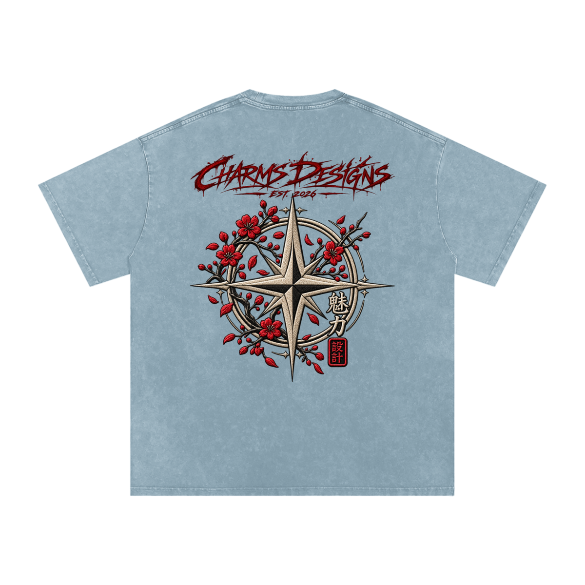 Sakura Oversized Cotton T-Shirt