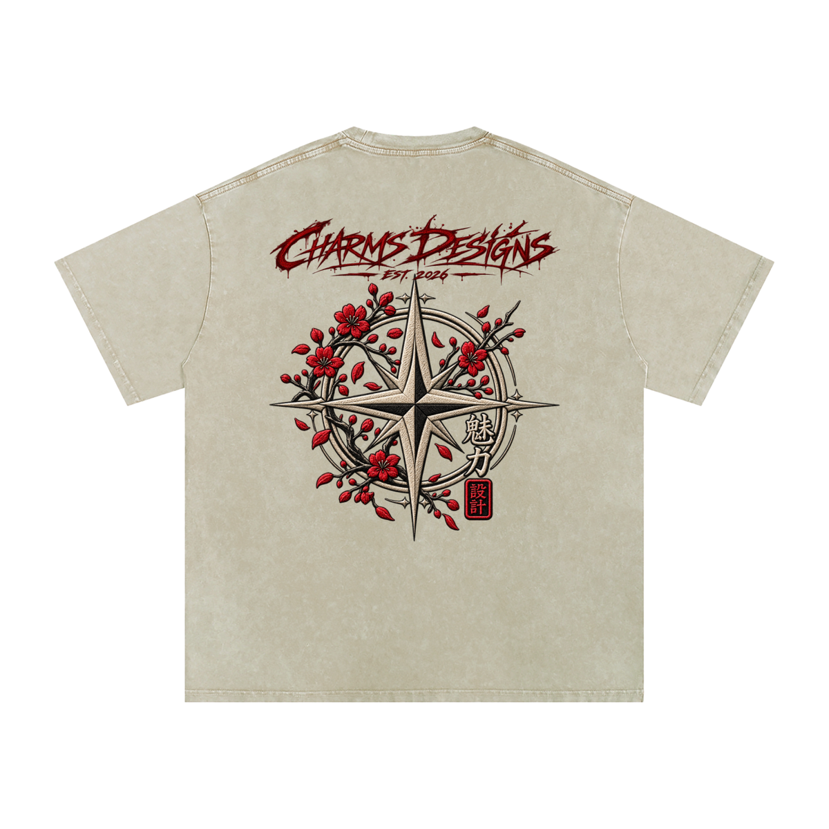 Sakura Oversized Cotton T-Shirt