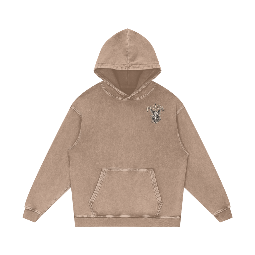Paradise Snow Washed Loose Cotton Hoodie